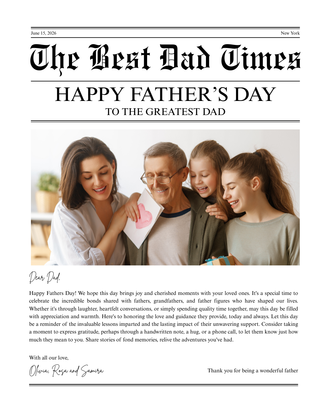 Custom Newspaper Photo Print