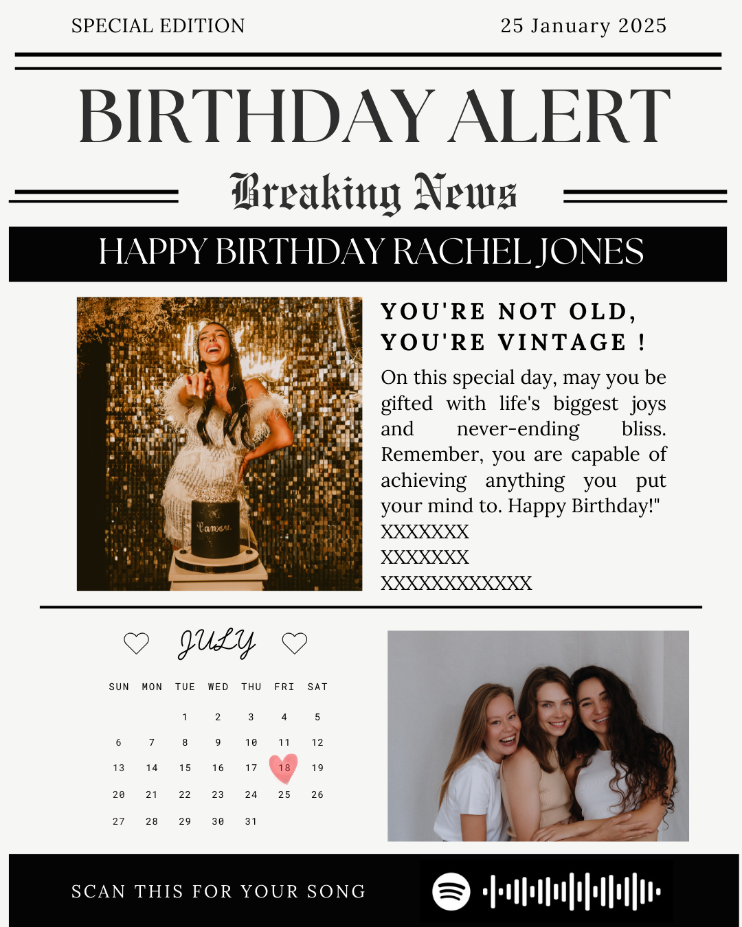 Custom Newspaper Photo Print