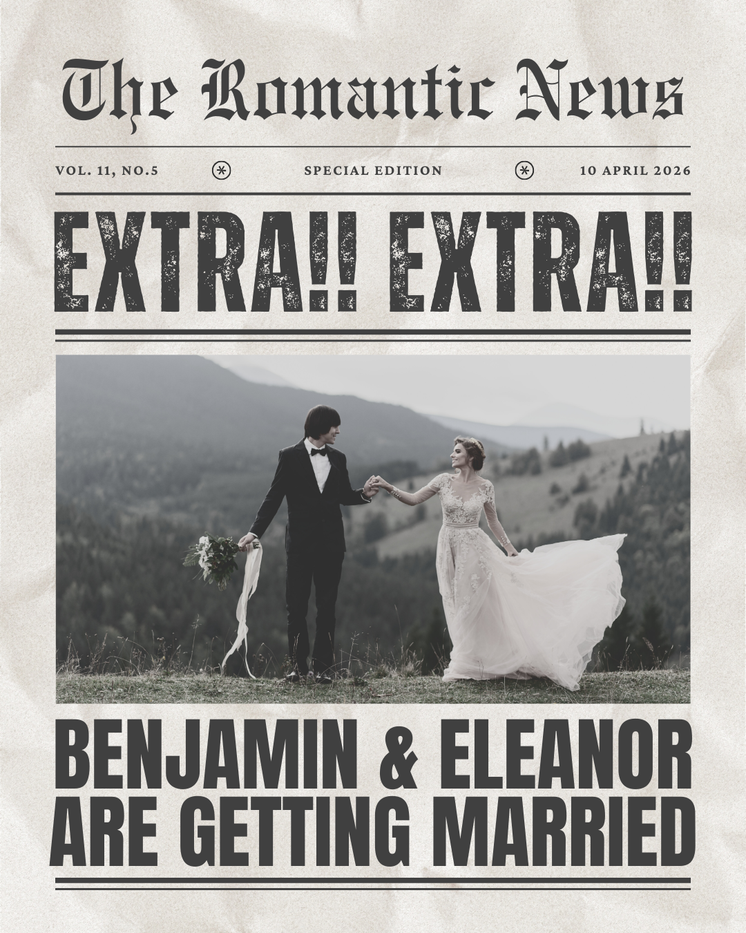 Custom Newspaper Photo Print