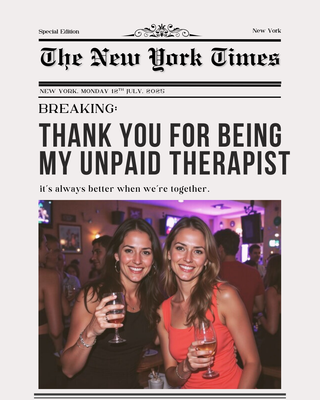 Custom Newspaper Photo Print