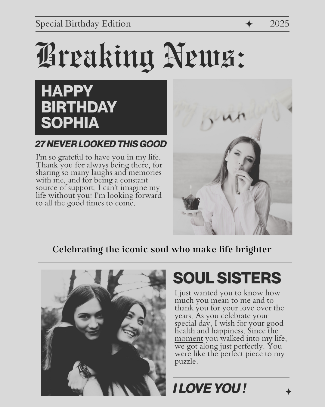 Custom Newspaper Photo Print