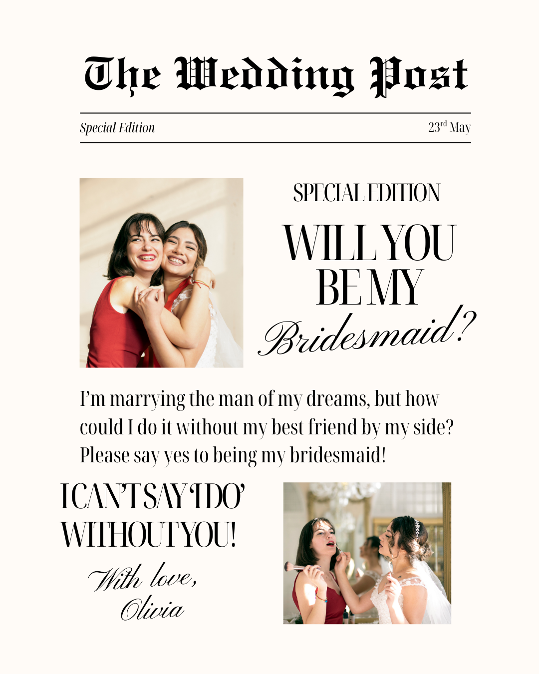 Custom Newspaper Photo Print