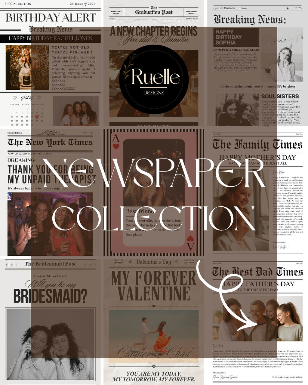 Custom Newspaper Photo Print